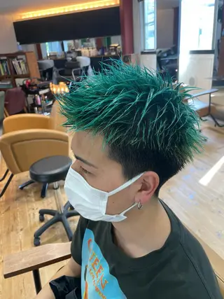 カラー メンズ ニュアンスパーマ/ メンズカット田島勇樹のヘアスタイル