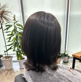 ミディアム カラー ✨髪質改善/ハイトー ン/艶髪高山のヘアスタイル