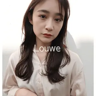 セミロング カラー レイヤー　べージュ 白石研太のヘアスタイル