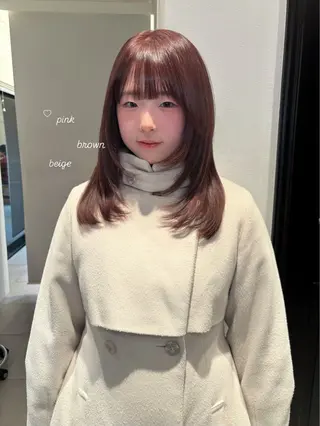 セミロング カラー riria/ボブ /ブラウンカラー🎀のヘアスタイル