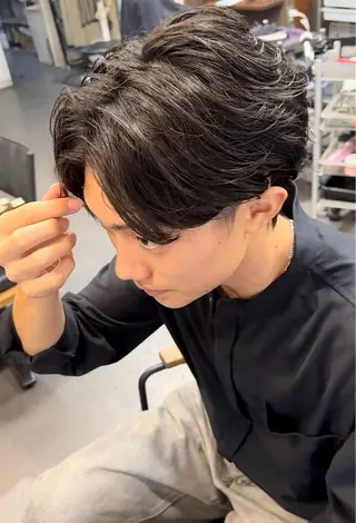 パーマ メンズ 年間2000名担当◎ パーマ職人/仲原佑樹のヘアスタイル