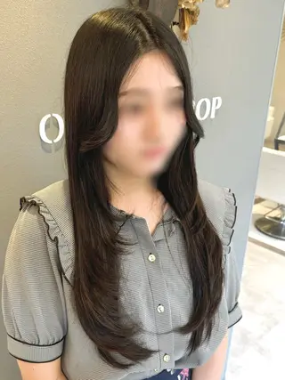 セミロング 巻ける美髪矯正/ 韓国ヘア/yutaのヘアスタイル