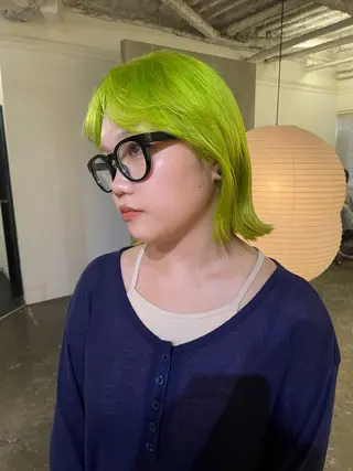 ミディアム カラー CACHÉ わっちょのヘアスタイル