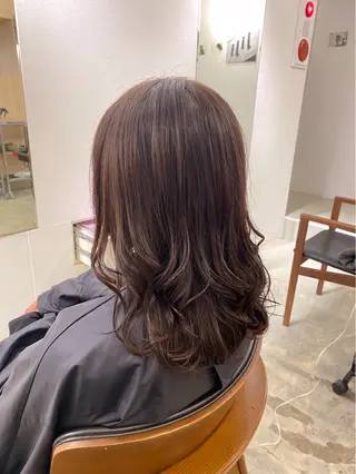 セミロング カラー れい/ダブルカラー/ レイヤー/髪質改善/のヘアスタイル