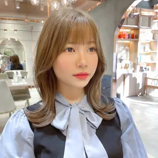ミディアム レイヤー/韓国ヘア 縮毛矯正🫧鈴木颯のヘアスタイル