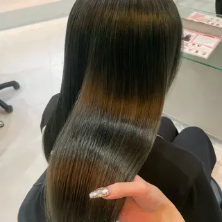 セミロング カラー ボブ/艶カラー/ 暖色/Natsukiのヘアスタイル