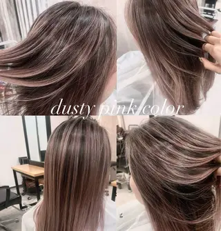 ロング カラー 松井那津子 /ハイライトブリーチのヘアスタイル