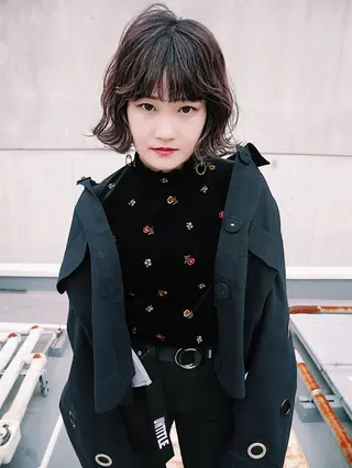 ミディアム カラー レイヤーカット/ パーマ/鎌田実奈歩のヘアスタイル