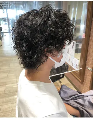 ショート パーマ メンズ パーマ/ハイトーン スパイキー/神田正紀のヘアスタイル