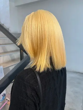 ミディアム ハイトーン/レイヤー nail 百咲💌のヘアスタイル