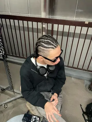 ヘアアレンジ メンズ TNB TOKYO所属・エクステ/コーンロウ KURUMI⛓️🔥のヘアスタイル