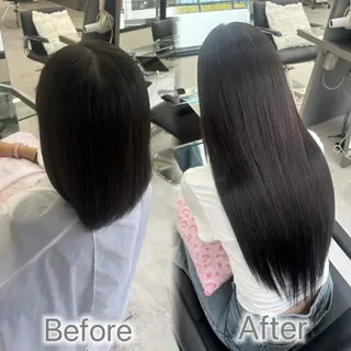 ミディアム 暖色カラー❤️横浜 エクステらん🦖のヘアスタイル