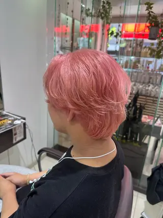 メンズ ブリーチカラー /メンズパーマ/陸のヘアスタイル