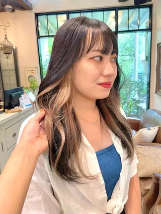 ロング カラー Luce横浜店所属・yuu 🪴 透明感 カラー/メンズパーマのヘアスタイル