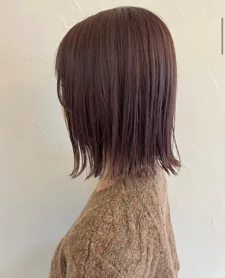 ミディアム カラー Agu hair time所属・time_ メラニーのヘアスタイル