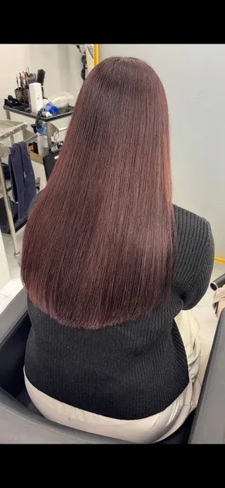 ロング ラベンダーカラー /巻き/WAKANAのヘアスタイル