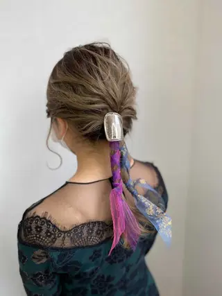 セミロング ヘアアレンジ 💓永坂　美由紀💓 Aujuaソムリエのヘアスタイル