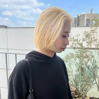 ショート カラー ボブハイトーン🦖 デザインMAMIのヘアスタイル