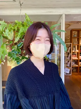 ショート カラー ヘアアレンジ BELLA阿部野 TOMOMIのヘアスタイル