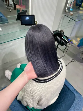 ミディアム カラー 安井まゆ _Box mico.のヘアスタイル