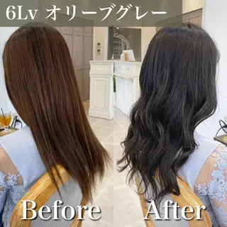 ロング カラー ブリーチなし✨艶髪 カラー𓃲YAGIのヘアスタイル