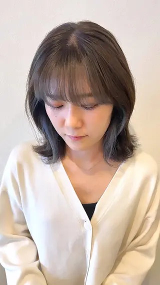 ミディアム カラー ヘアアレンジ ちひろ /似合わせカラーのヘアスタイル