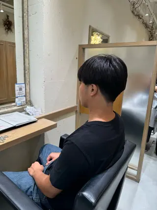 メンズ レイヤー/顔周り/透 明感カラー/うる艶のヘアスタイル