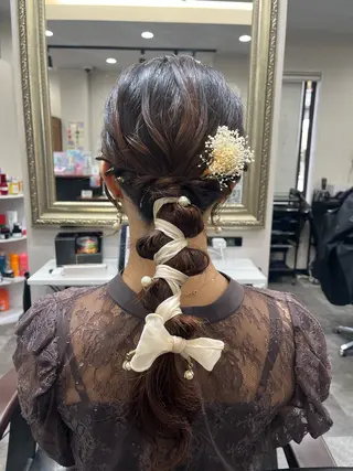 ロング ヘアアレンジ 籾木 美優のヘアスタイル