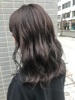 セミロング カラー 似合わせ レイヤー須川のヘアスタイル