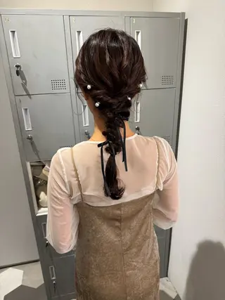 ロング ヘアアレンジ ブリーチ/アレンジ 天満/chihiroのヘアスタイル