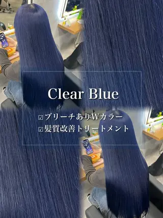 ロング カラー ヘアアレンジ ダメージレスカラー 🩵HIYO🩵のヘアスタイル