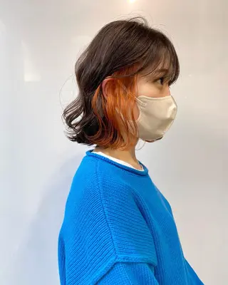 ショート カラー レイヤーカット/ 縮毛矯正/ミサキ💐のヘアスタイル