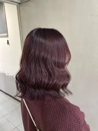 ミディアム カラー 坂 美来乃のヘアスタイル