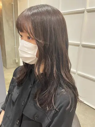 ロング カラー ヘアアレンジ 髪質改善カラー&TR 縮毛矯正/弱酸性矯正のヘアスタイル