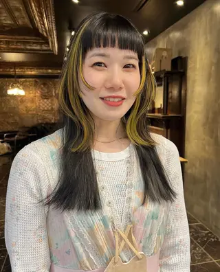 ロング カラー haco＋所属・圧倒的デザイン力 店長🎨RENAのヘアスタイル