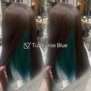 セミロング カラー RIO🩶NEXT/ エクステ/ハイトーンのヘアスタイル