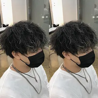 ミディアム メンズパーマ/縮毛 超特化/tomokiのヘアスタイル