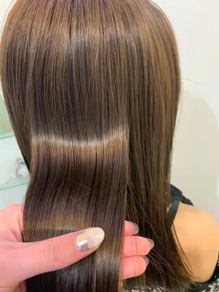 カラー ブリーチしない暖色 カラー🥀杉 優菜のヘアスタイル