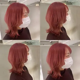 ミディアム カラー カジュアルを女っぽく 𝗮𝘆𝗮𝗰𝗼のヘアスタイル