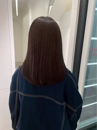 セミロング カラー ParveMix 楠本結菜のヘアスタイル