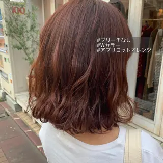 ミディアム カラー ノグチ ナツコのヘアスタイル