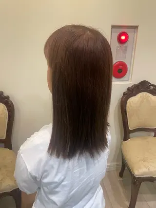 ミディアム カラー 松尾 遥花のヘアスタイル