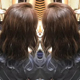 ミディアム カラー 大久保 隆蔵のヘアスタイル