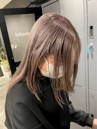 ミディアム カラー bAteAu所属・💎透明感カラー💎 bAteAu あまねのヘアスタイル