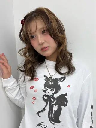 ミディアム カラー Daisy🎀【福岡 美容室】chiakiのヘアスタイル