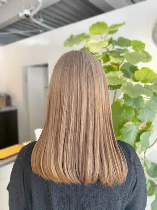 セミロング 💎韓国カラー Giness坂下巧のヘアスタイル