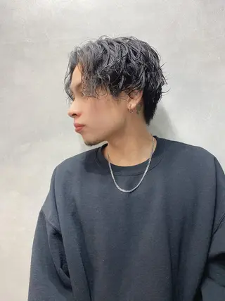 ミディアム カラー パーマ メンズ LAVENDIA Azabu所属・LAVENDIA 初音のヘアスタイル