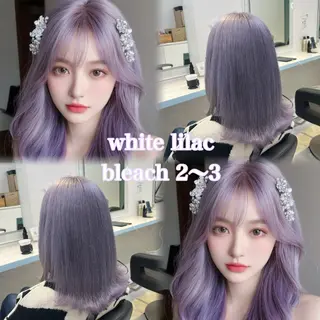 ミディアム カラー ブリーチカラー 🩵MIZUKIのヘアスタイル