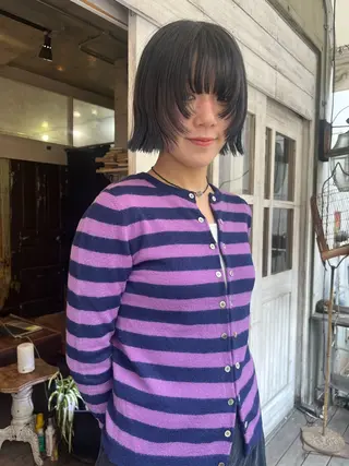 ショート カラー ハイトーン/顔まわり レイヤー/YUKAのヘアスタイル