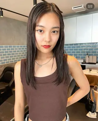 ミディアム カラー パーマ VIE表参道所属・艶感カラー/縮毛 矯正/りょお🫧のヘアスタイル